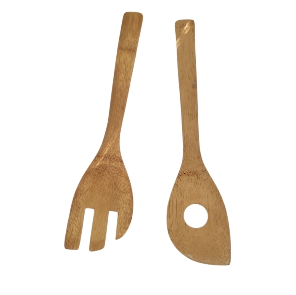 Eco-Friendly Wooden Spoon & Fork Set – Minimalist Kitchen Tools